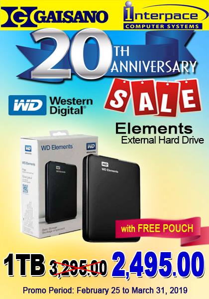 WD 1TB external hard drive P2495